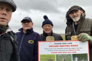 Signs at Upton Ham to help protect nesting birds